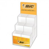 Дисплей настольный для размещения ручек BIC, 25х16х13 см, 6 отделений, БЕЗ НАПОЛНЕНИЯ, 890647