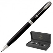 Ручка шариковая PARKER "Sonnet Core Matt Black CT", черный матовый лак, палладий, черная, 1931524