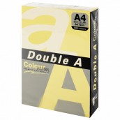 Бумага цветная DOUBLE A, А4, 80 г/м2, 500 л., пастель, желтая