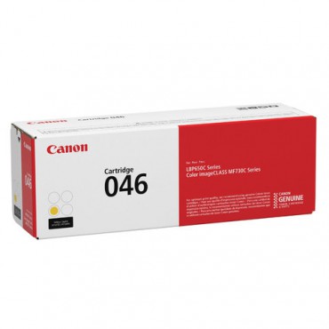 Картридж лазерный CANON (046Y) i-SENSYS LBP653Cdw / 654Cx / MF732Cdw / 734Cdw, желтый, ресурс 2300 страниц, оригинальный, 1247C002