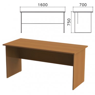 Стол письменный "Монолит", 1600х700х750 мм, цвет орех гварнери, СМ3.3